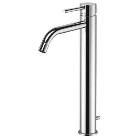 Miscelatore lavabo prolungato e scarico automatico bianco opaco Paffoni serie Light LIG085BO  Ottone - Bianco Opaco