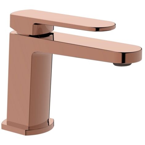 Miscelatore lavabo rame lucido con piletta click clack - serie Venere