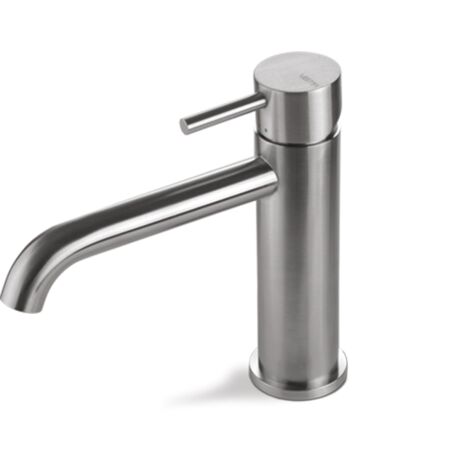 Miscelatore lavabo senza scarico acciaio inox Vema TIBER STEEL V17011 Satinato