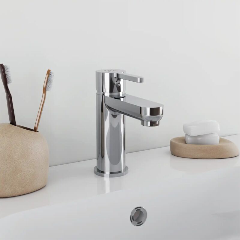 Parama - Mélangeur lavabo sans vidange en laiton chromé Mod. Virna