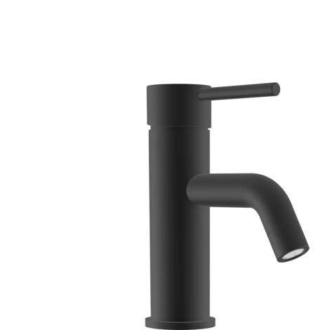 Miscelatore Lavabo senza Scarico in Ottone Nero Opaco Mod. Ava