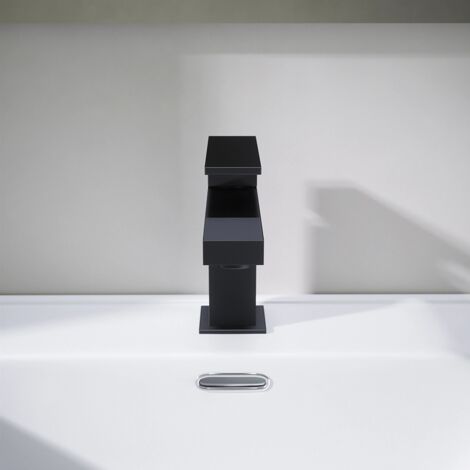 Miscelatore Lavabo senza Scarico in Ottone Nero Opaco Mod. Hedy