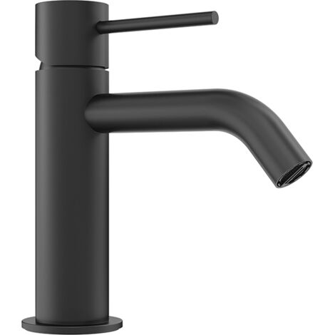 Miscelatore Lavabo senza Scarico in Ottone Nero Opaco Mod. Katharine