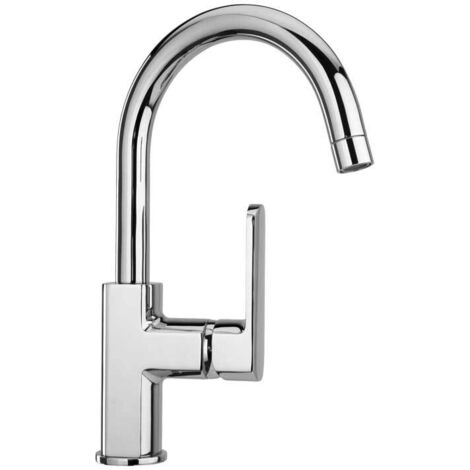 "MISCELATORE LAVABO """"STILE"""" CON BOCCA ORIENTABILE Cromo + Piletta 1""""1/4"