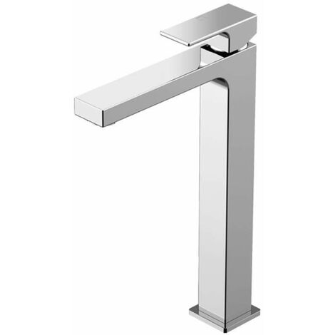 Miscelatore lavabo tipo alto in ottone Gattoni SQUARE 2584/25CO Cromo - Senza piletta di scarico