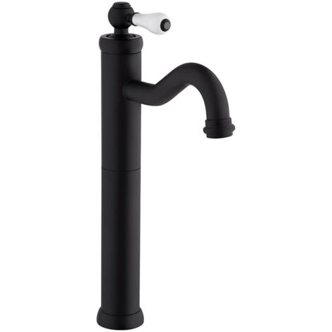 Miscelatore lavabo Tosca Yo alto senza scarico in ottone nero