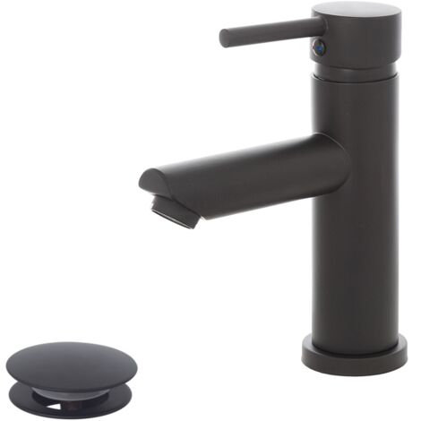 MISCELATORE LAVABO YORK NERO OPACO