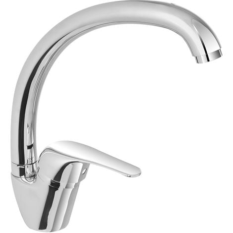 Miscelatore lavanderia con canna alta girevole in ottone cromato