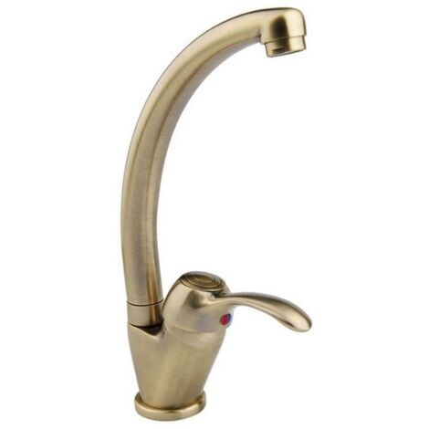 Miscelatore lavello bocca alta finitura ottone antico - serie Oxford
