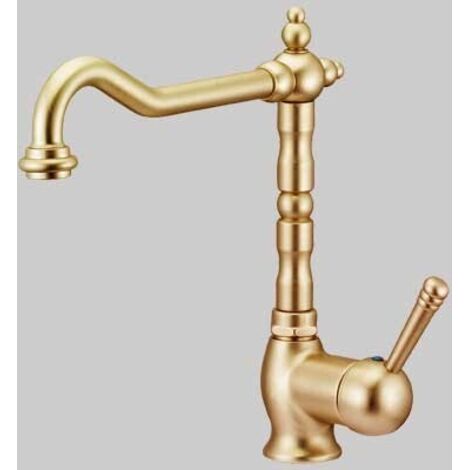 Miscelatore Lavello Con Canna Girevole New Old Bronzo