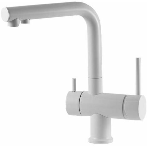Miscelatore lavello cucina acqua depurata 3 vie bianco opaco Gattoni 0195/PCBO  Bianco opaco