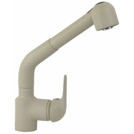 Miscelatore lavello cucina canna alta doccia estraibile colore granito avena Gattoni Callisto 0400/PCBB  Granito Avena