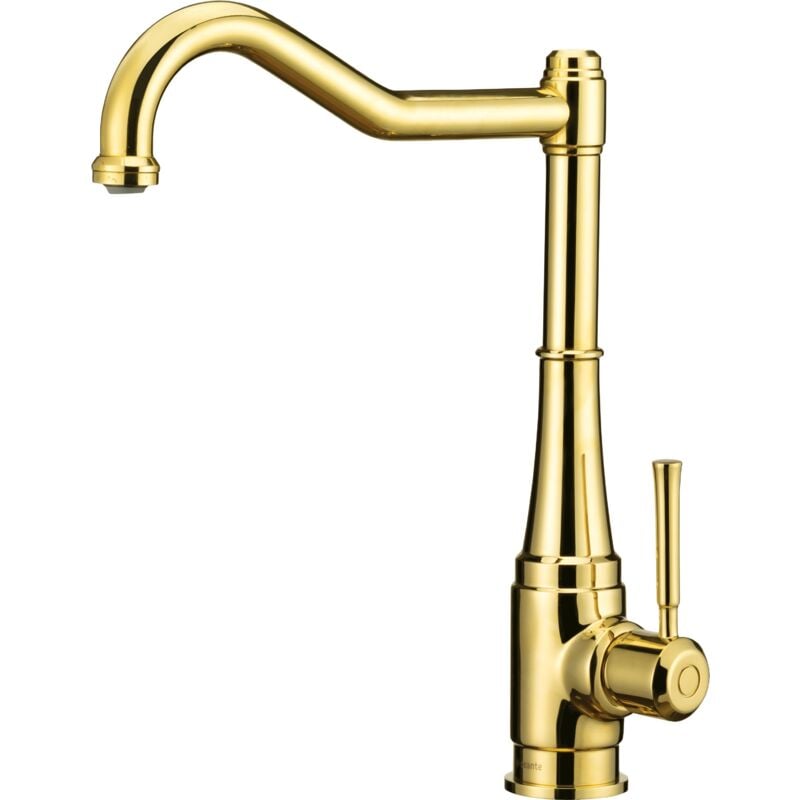 Miscelatore lavello cucina canna alta in colore oro stile antico Deante Tamizo BQTZ63M Oro