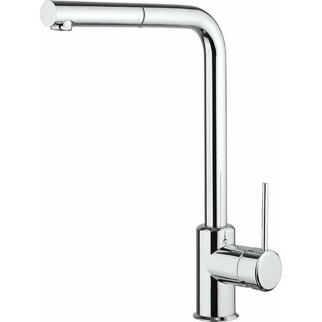 Miscelatore lavello cucina colore cromo con doccetta estraibile Piralla Lion 0LI00103A21 Cromo