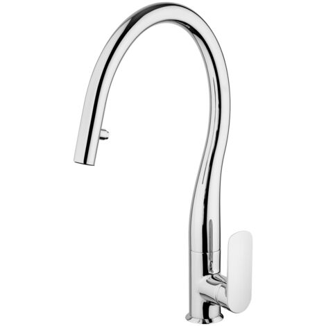 Miscelatore lavello cucina con doccetta estraibile a 2 getti Paini Nove 09CR591D Cromo
