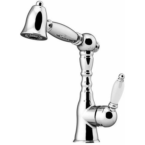 Miscelatore lavello cucina con doccia estraibile Gattoni Orta 6013465C0  Cromo
