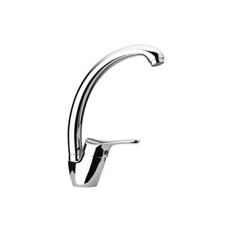 Miscelatore lavello cucina Pilot in ottone cromo di Paini