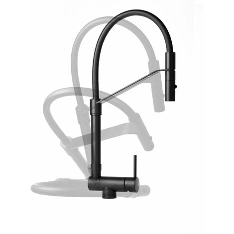 Miscelatore lavello cucina sottofinestra nero opaco Gattoni Rubinetterie 6015065NO  Nero opaco