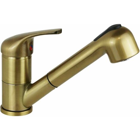 Miscelatore lavello cucina tradizionale con doccia estraibile in colore bronzo ICROLLA TECNOMIX 7070VO  Bronzo