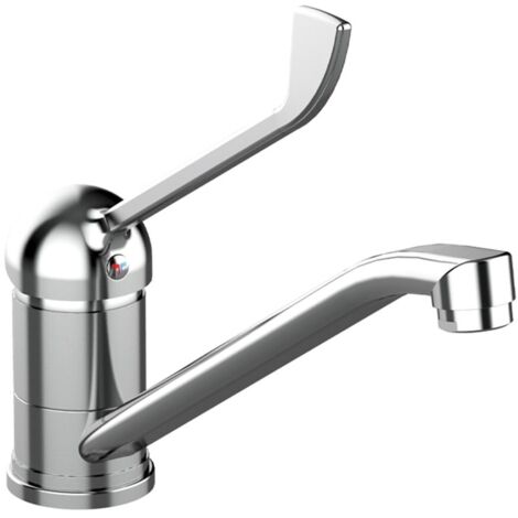 Miscelatore lavello in ottone cromato con leva clinica linea Ten Tiemme