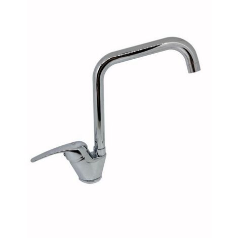 Miscelatore Lavello Laterale Cromato con Canna Girevole a Squadra – Serie Alice