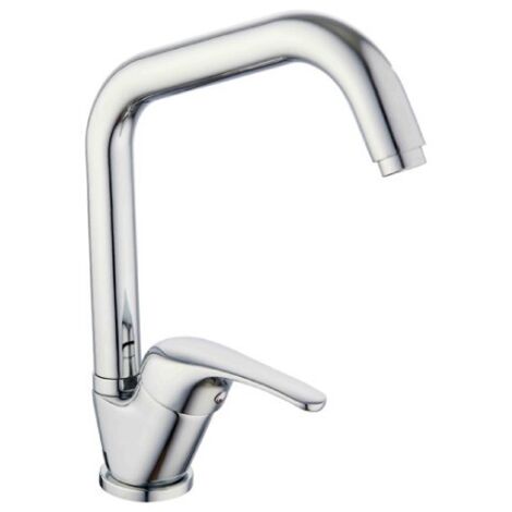 Miscelatore Lavello Monocomando Ambra Water Blu Con Canna Alta 2.0 Cromato