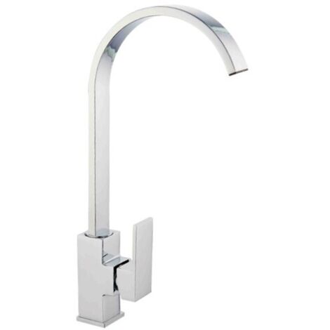 MISCELATORE LAVELLO MONOCOMANDO CANNA PIATTA GIREVOLE ANTARES 2.0 CROMATO 11842
