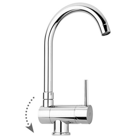 MISCELATORE LAVELLO MONOFORO CON CANNA RECLINABILE STICK- Cromo- PAFFO- pezzi 1