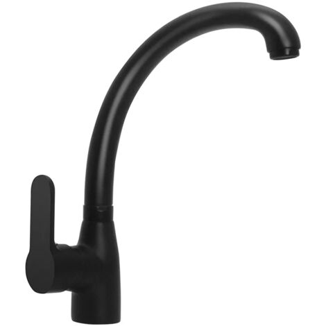 Miscelatore lavello nero opaco canna alta girevole serie Paco