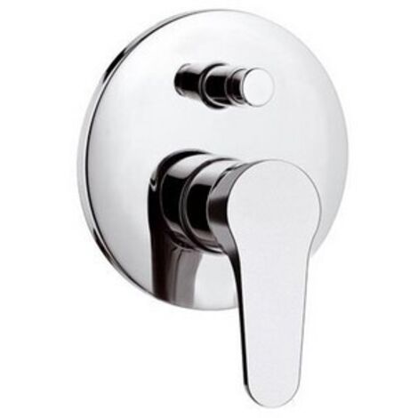 MISCELATORE MONOC. INCASSO CON DEVIATORE LINEA SURF Cromo