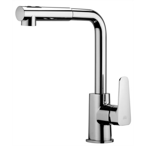 MISCELATORE MONOC. LAVELLO CON DOCCIA ESTRAIBILE LINEA SLY Cromo PAFFO