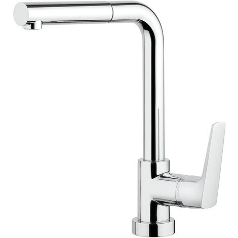 Miscelatore monoc. lavello con doccia estraibile spartaco cromo
