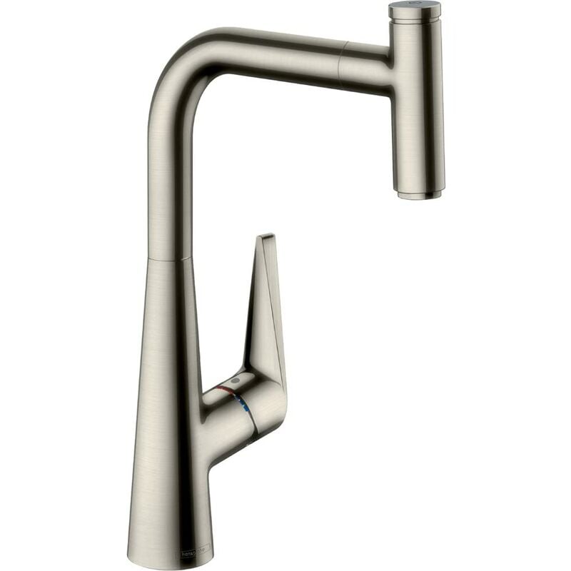 Talis Select M51 Miscelatore cucina monocomando 300, bocca d'erogazione estraibile, 1 getto, sBox, acciaio inox, 73853800 - Hansgrohe