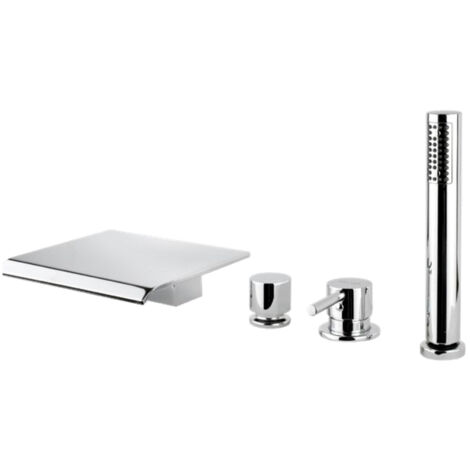Miscelatore monocomando bordo vasca 4 fori a cascata saturno sa16