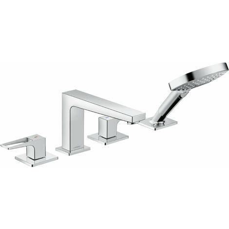 Miscelatore monocomando bordo vasca Hansgrohe Metropol 4 fori monocomando vasca monocomando, maniglie ad arco, sporgenza 196mm - 74552000