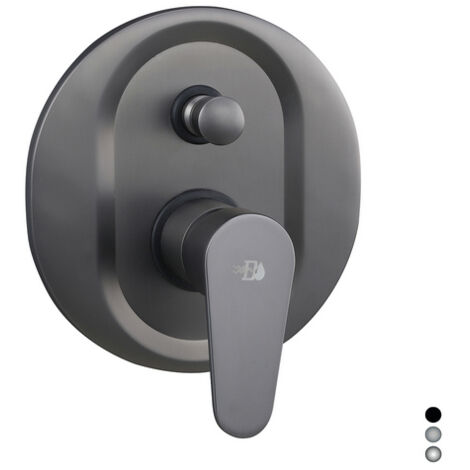 MISCELATORE MONOCOMANDO INCASSO DOCCIA CON DEVIATORE SERIE LIZZY Nero opaco