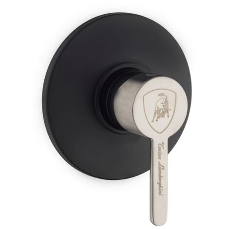 MISCELATORE MONOCOMANDO INCASSO DOCCIA MUGELLO- Nero Opaco - Leva Inox- LAMBO- pezzi 1