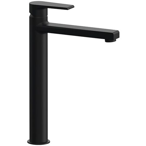 MISCELATORE MONOCOMANDO LAVABO ALTO LINEA ARTIC Nero Opaco