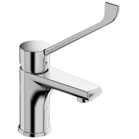 MISCELATORE MONOCOMANDO LAVABO CON LEVA CLINICA LINEA TEN Cromo