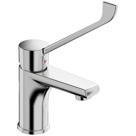 MISCELATORE MONOCOMANDO LAVABO CON LEVA CLINICA LINEA TEN Cromo