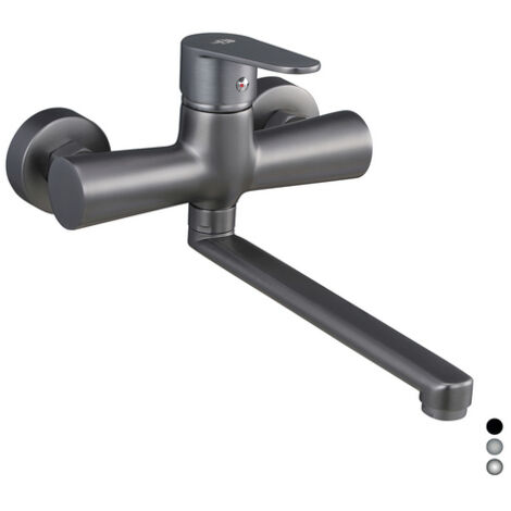 MISCELATORE MONOCOMANDO LAVELLO A MURO SERIE LIZZY- Nero opaco- DH- pezzi 1