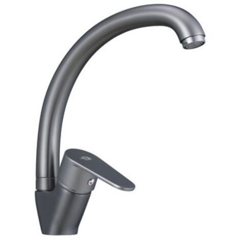 MISCELATORE MONOCOMANDO LAVELLO CANNA ALTA SERIE LIZZY Nero opaco