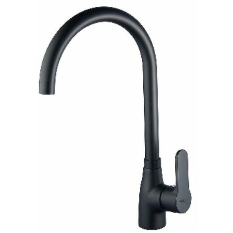 MISCELATORE MONOCOMANDO LAVELLO CANNA ALTA SERIE PACO Nero opaco