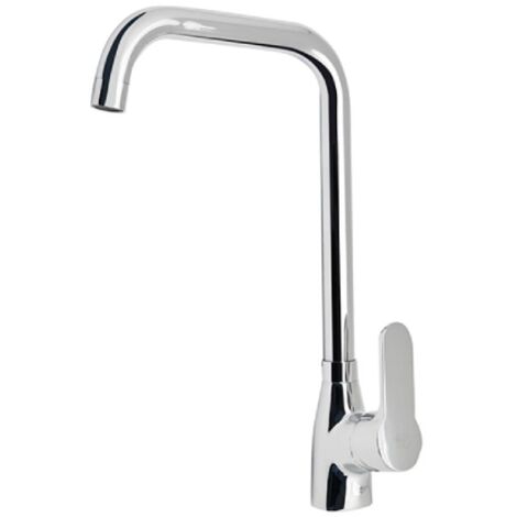 MISCELATORE MONOCOMANDO LAVELLO CANNA QUADRA SERIE PACO Cromo