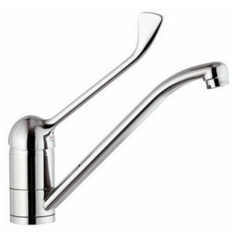 MISCELATORE MONOCOMANDO LAVELLO CON LEVA CLINICA LINEA EPIC Cromo