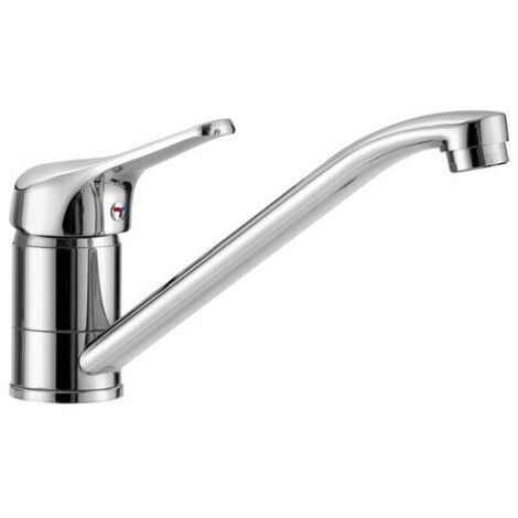 MISCELATORE MONOCOMANDO LAVELLO CON LEVA FRONTALE LINEA TEN Cromo TIEMME