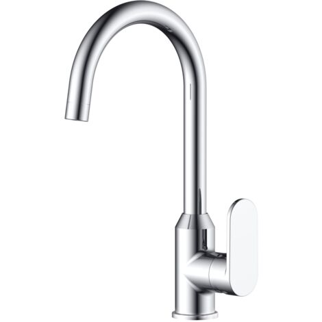 Miscelatore monocomando lavello cucina canna orientabile sofia installazione rapida finitura- cromo lucido - confezione 1