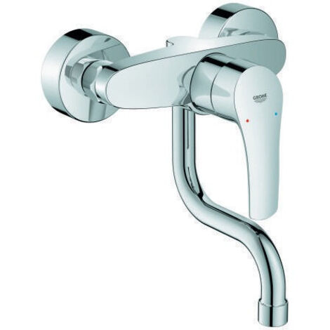 Miscelatore monocomando lavello Eurosmart 315093 Montaggio a parete sporgenza 150mm cromo