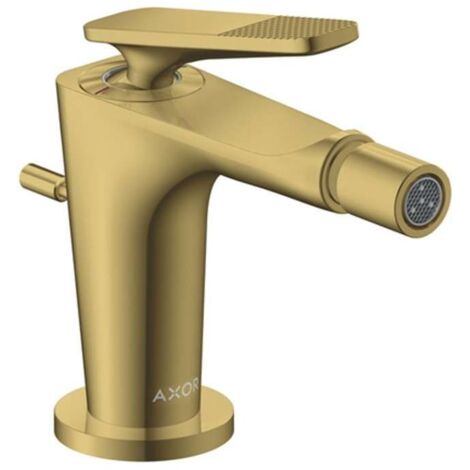 Miscelatore monocomando per bidet AXOR Citterio C, estrazione 113 mm, taglio cubico, finitura go optic