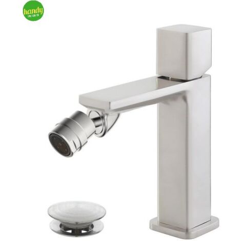 Miscelatore monocomando per bidet Feridras Lotus spazzolato